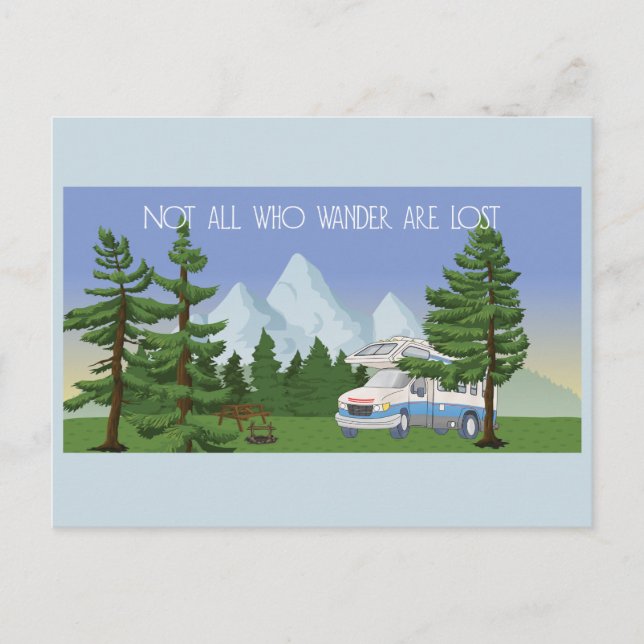 Not All Who Wander Are Lost Postcard (Front)