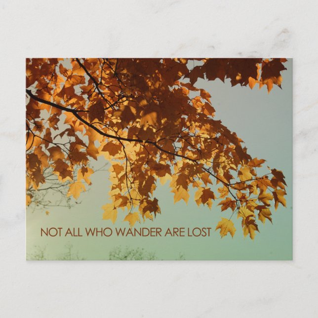 Not all who wander are lost postcard (Front)