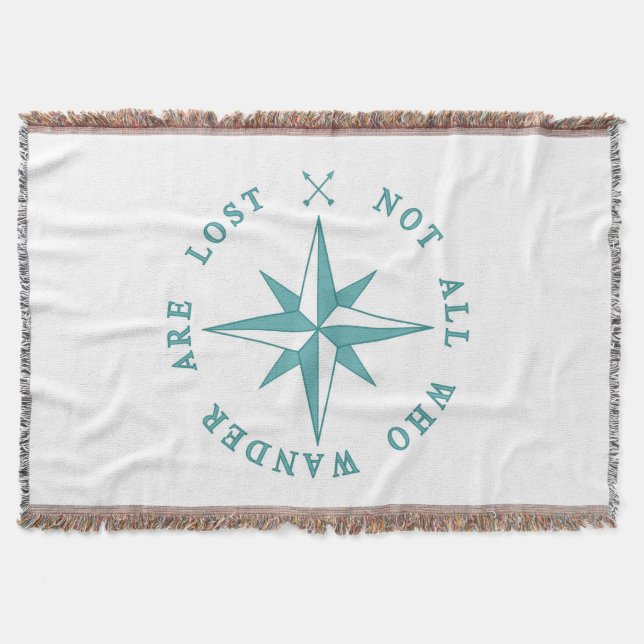 Not All Who Wander Are Lost Throw Blanket (Front)