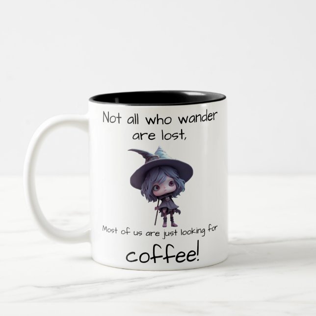 Not all who wander are lost, Two-Tone coffee mug (Left)