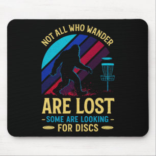 Not All Who Wander - Funny Disc Golf Art Mouse Mat