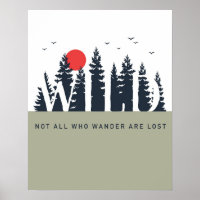 Not All Who Wander Nature Modern Colorblock