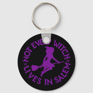 Not All Witches Live In Salem Black Ink Pen Pencil Key Ring