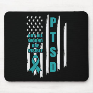 Not All Wound Are Visible Ptsd Awareness Support M Mouse Mat