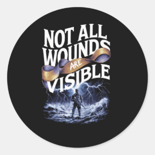 Not All Wounds Are Visible_army Version Sticker