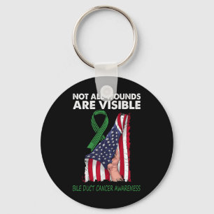 Not All Wounds Are Visible Bile Duct Cancer Awaren Key Ring