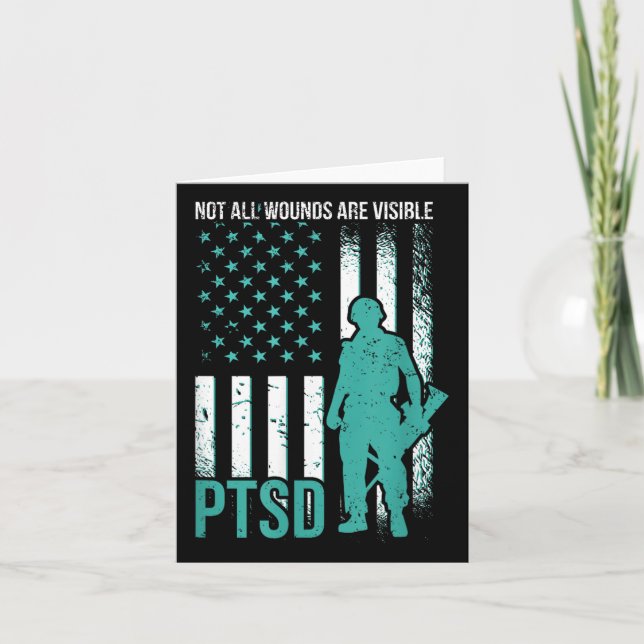 Not All Wounds Are Visible - Ptsd Awareness  Card (Front)
