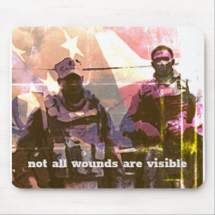 Not All Wounds are Visible PTSD Clipboard Mouse Pa Mat