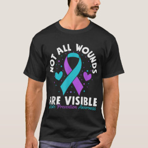 Not All Wounds Are Visible Suicide Awareness Menta T-Shirt