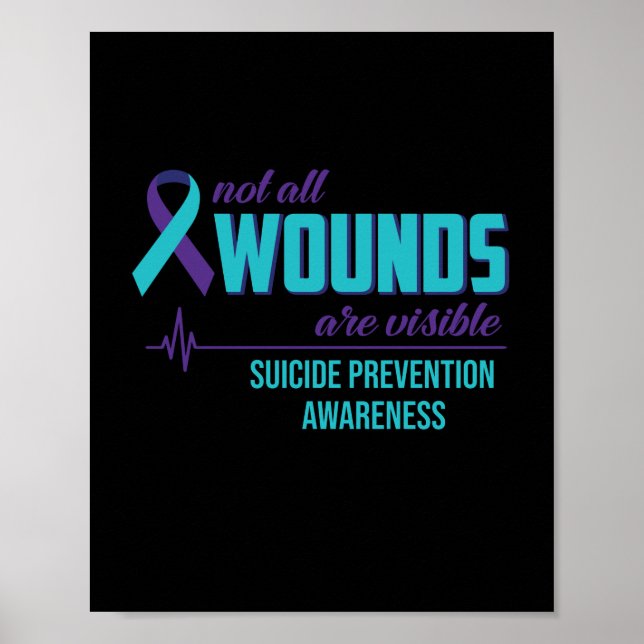 Not All Wounds Are Visible Suicide Prevention Poster (Front)