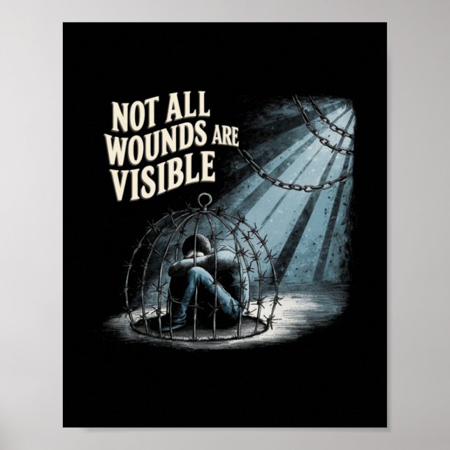 Not All Wounds Are Visible_the Depressed Person's Poster (Front)