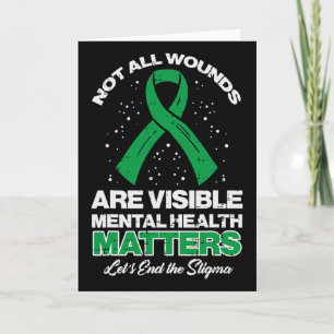 Not All Wounds Visible Mental Health Problems Awar Card