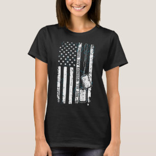 Not All Wounds Visible Military Tag Usa Flag Ptsd T-Shirt