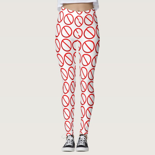 Not Allowed Sign Leggings (Front)