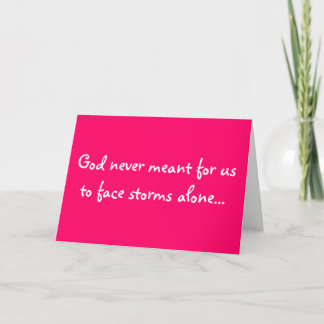 not alone card