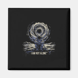 Not Alone Funny Astronaut Space Saying Sarcastic Magnet