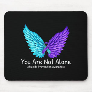 Not Alone Prevention Awareness Teal Purple 1 Mouse Mat