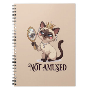Not Amused Regal Siamese Cat Notebook
