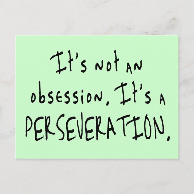 Not an Obsession Postcard (Front)
