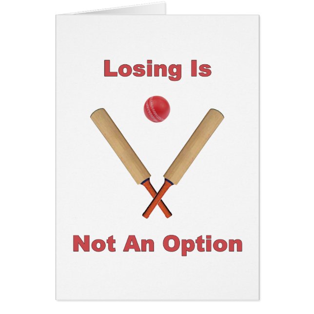 Not An Option Cricket (Front)