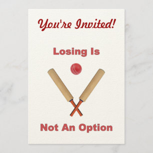 Not An Option Cricket Invitation