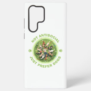 Not Antisocial - Just Prefer Dogs - Dog Person Samsung Galaxy Case