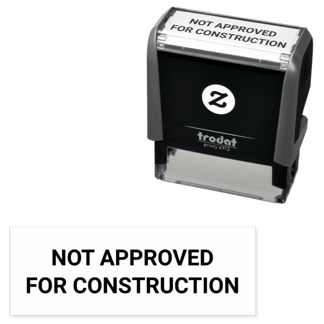 Not Approved For Construction Self-Inking Stamp (In Situ)