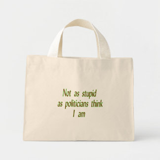 Not as stupid mini tote bag