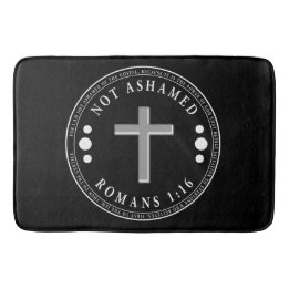 Not Ashamed of the Gospel Christian Verse Bath Mat