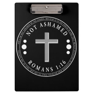 Not Ashamed of the Gospel Christian Verse Clipboard