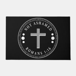 Not Ashamed of the Gospel Christian Verse Doormat