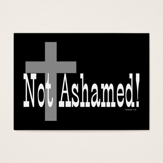 Not Ashamed! Romans 1:16 (with Cross) Tract Cards/ (Front)