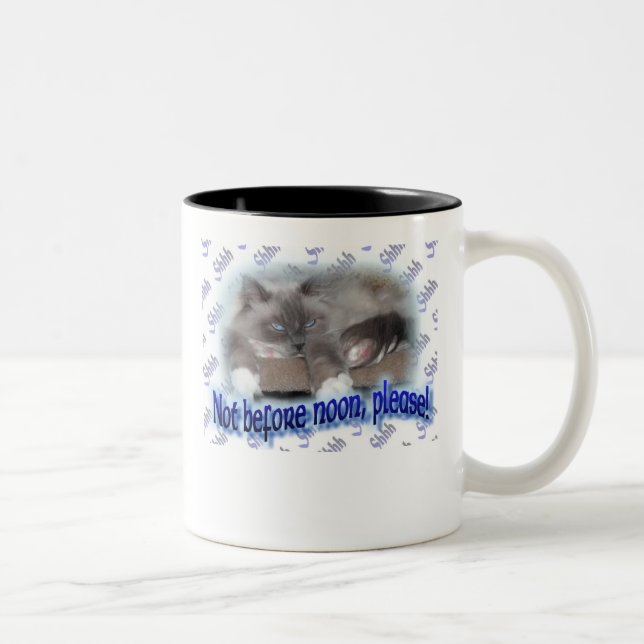 Not before noon! Two-Tone coffee mug (Right)