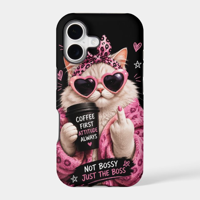 Not Bossy Just the Boss Cat iPhone Case (Back)