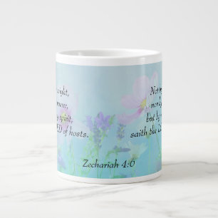 Not by Might - Zechariah 4:6 Large Coffee Mug