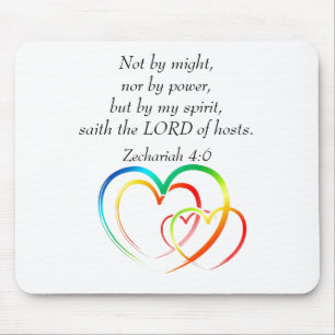 Not by Might - Zechariah 4:6 Mouse Mat