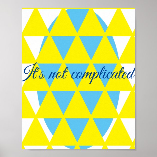 Not complicated poster (Front)