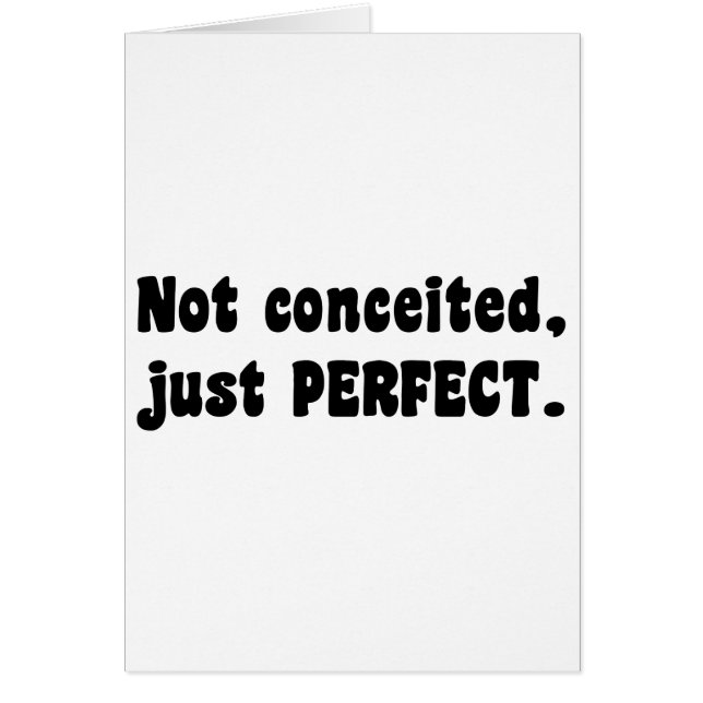 Not Conceited, Just Perfect (Front)