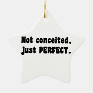 Not Conceited, Just Perfect Ceramic Tree Decoration