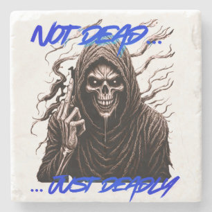 Not Dead Just Dead Stone Coaster