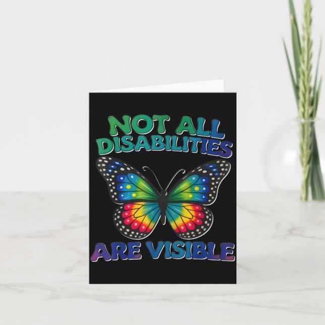 Not disabilities are visible autism awarenessNot d Card (Front)