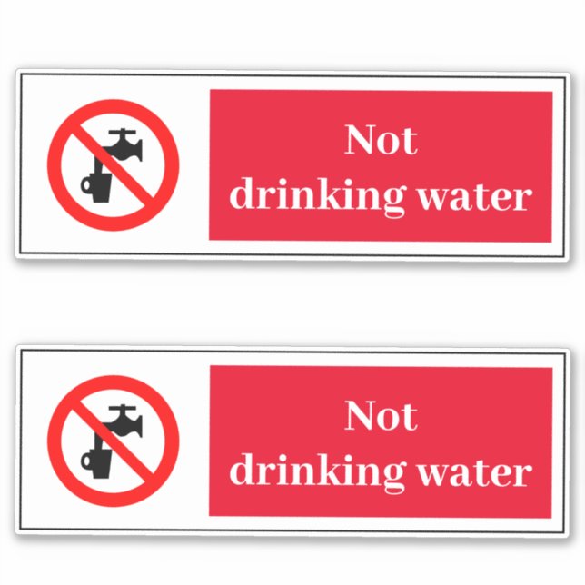 Not Drinking Water Label (Front)