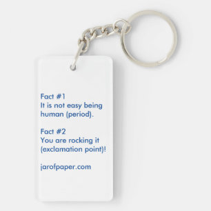Not Easy Being Human Keychain