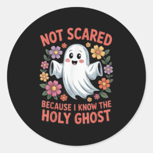 Not Ed Because I Know The Holy Ghost Halloween Flo Classic Round Sticker