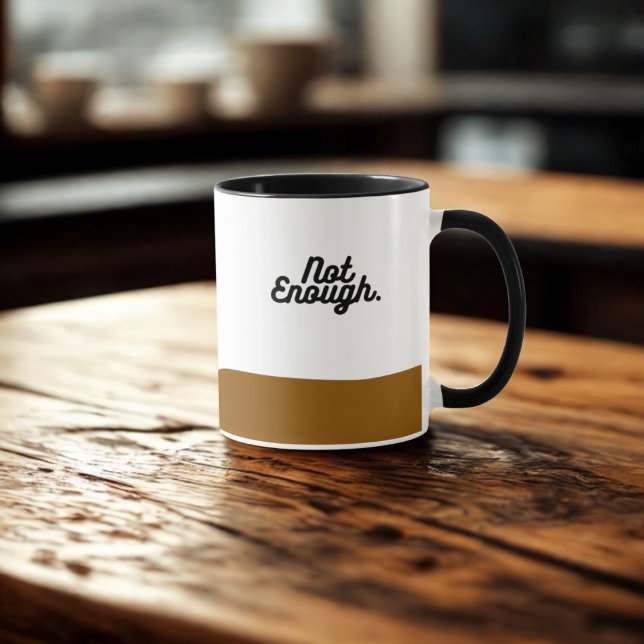 Not Enough Mug – Funny mug for Coffee Addicts (Creator Uploaded)