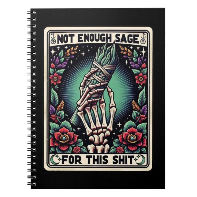 Not Enough Sage Tarot Card Notebook Collection (Front)