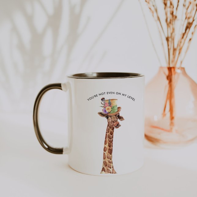 Not Even On My Level | Funny Giraffe Coffee Mug (Creator Uploaded)