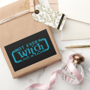 NOT EVERY WITCH LIVES IN SALEM funny halloween Rectangular Sticker