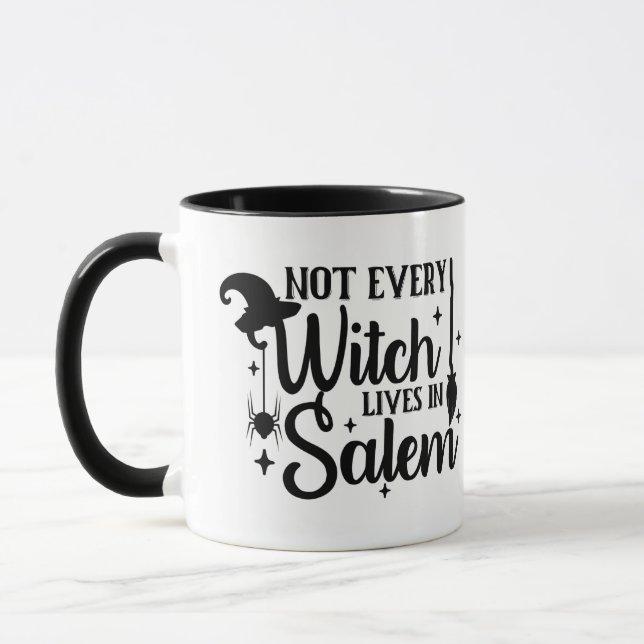 Not Every Witch Lives in Salem Halloween Mug (Left)