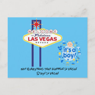 Not Everything Stays In Vegas It's A Boy Postcard
